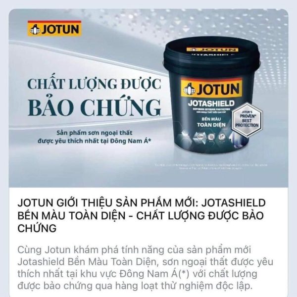 JOTUN JOTASHIELD BỀN MÀU TOÀN DIỆN